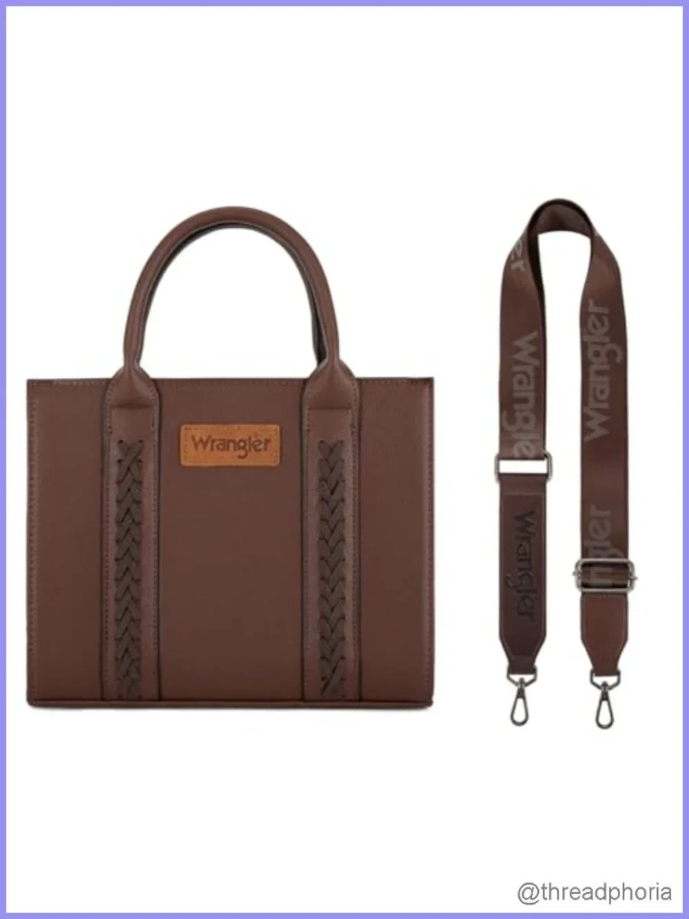 Wrangler Tote Bag Vegan Leather Satchel Crossbody Purse